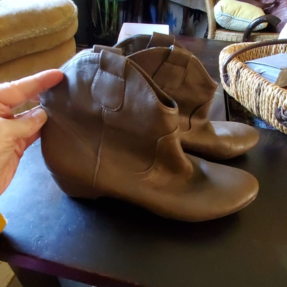 Brown booties